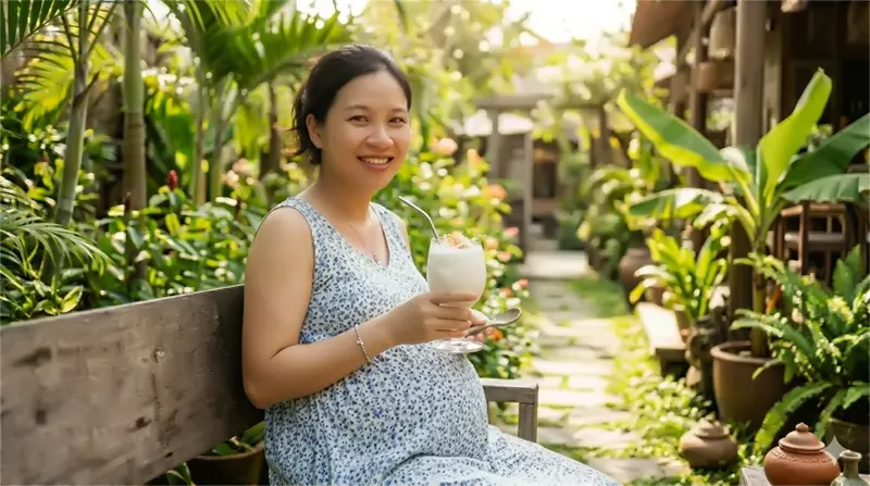 Bà bầu uống nước cốt dừa được không