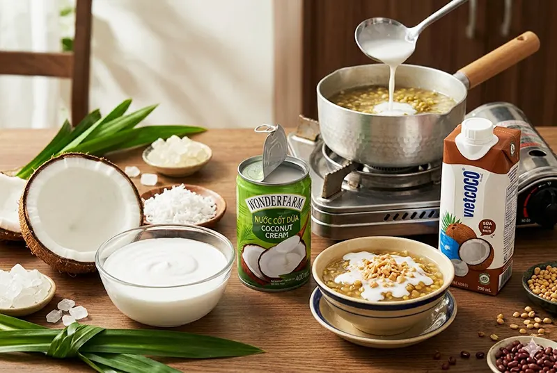 Nước cốt dừa nguyên chất khác gì nước cốt dừa đóng hộp?