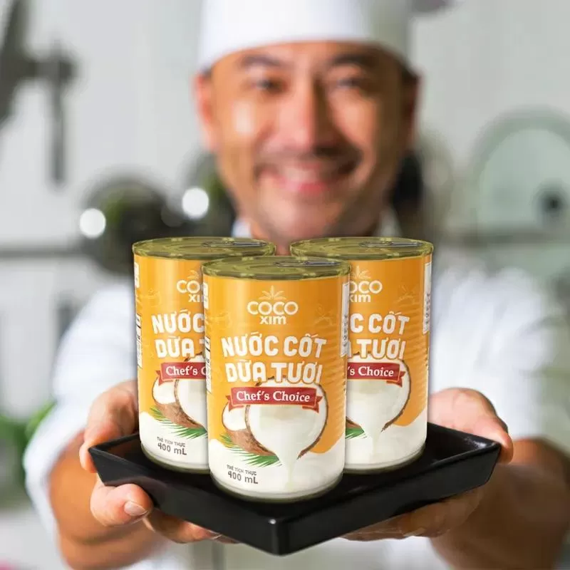 Nước cốt dừa đóng hộp Cocoxim